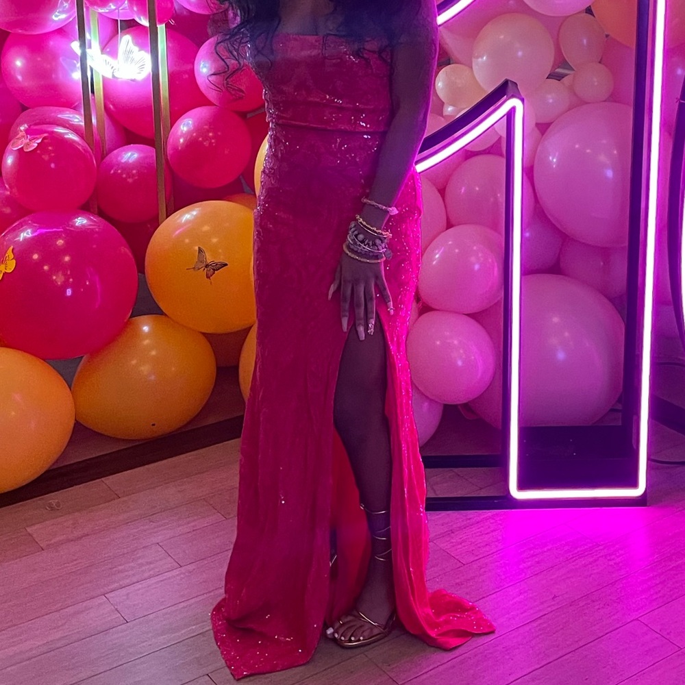 Mermaid silhouette Sequins formal maxi/ prom dress